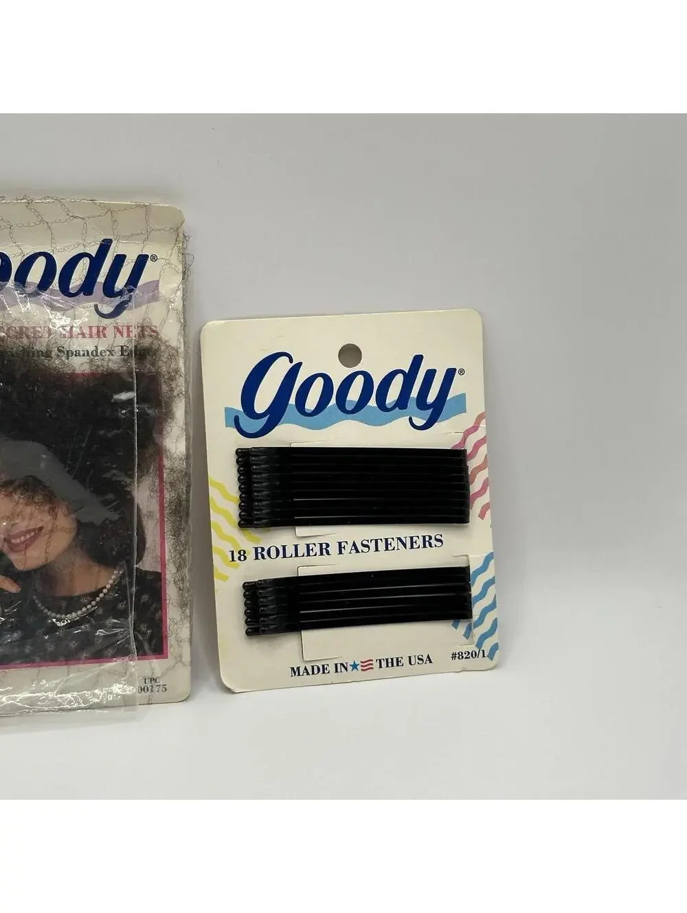 GOODY VINTAGE Dark Brown HAIR NETS CLASSIC Net GERMAN WITH FASTENERS & BOBBY PIN